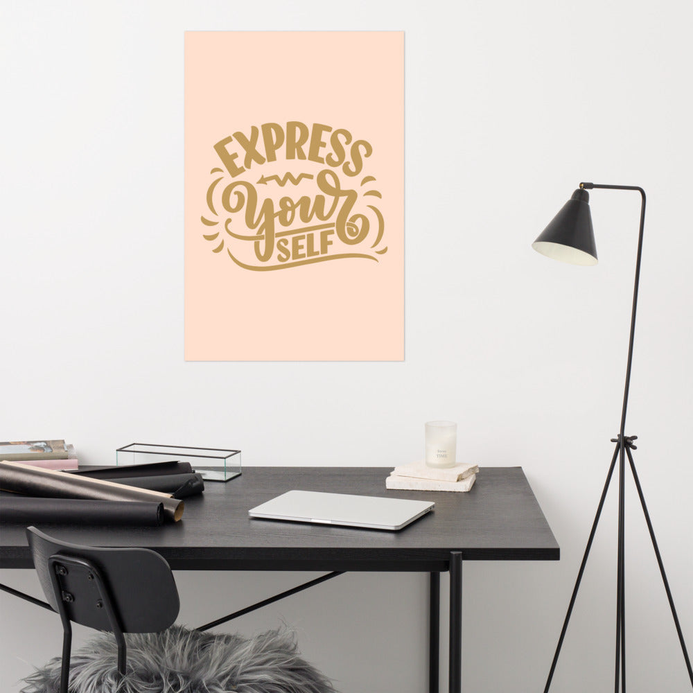 Honest Photo Paper Poster. Express Yourself! Lettering