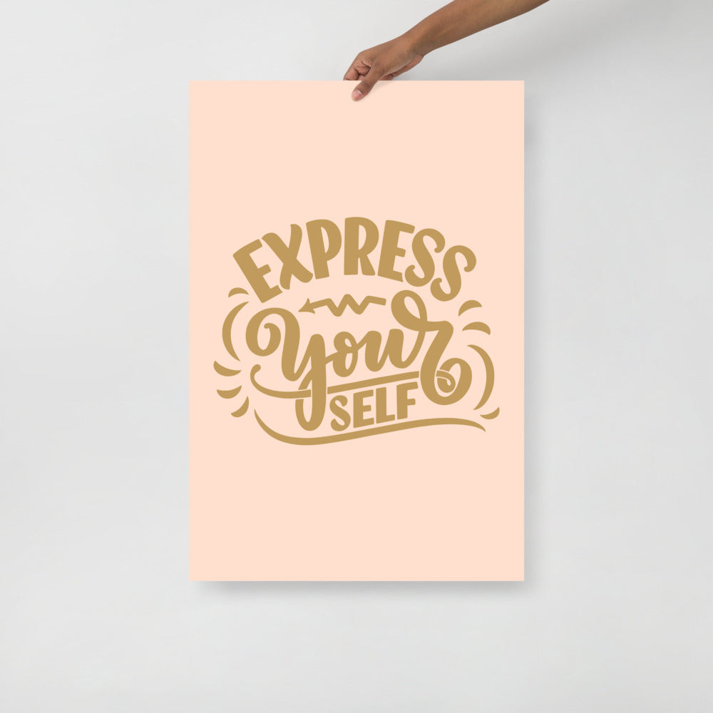 Honest Photo Paper Poster. Express Yourself! Lettering
