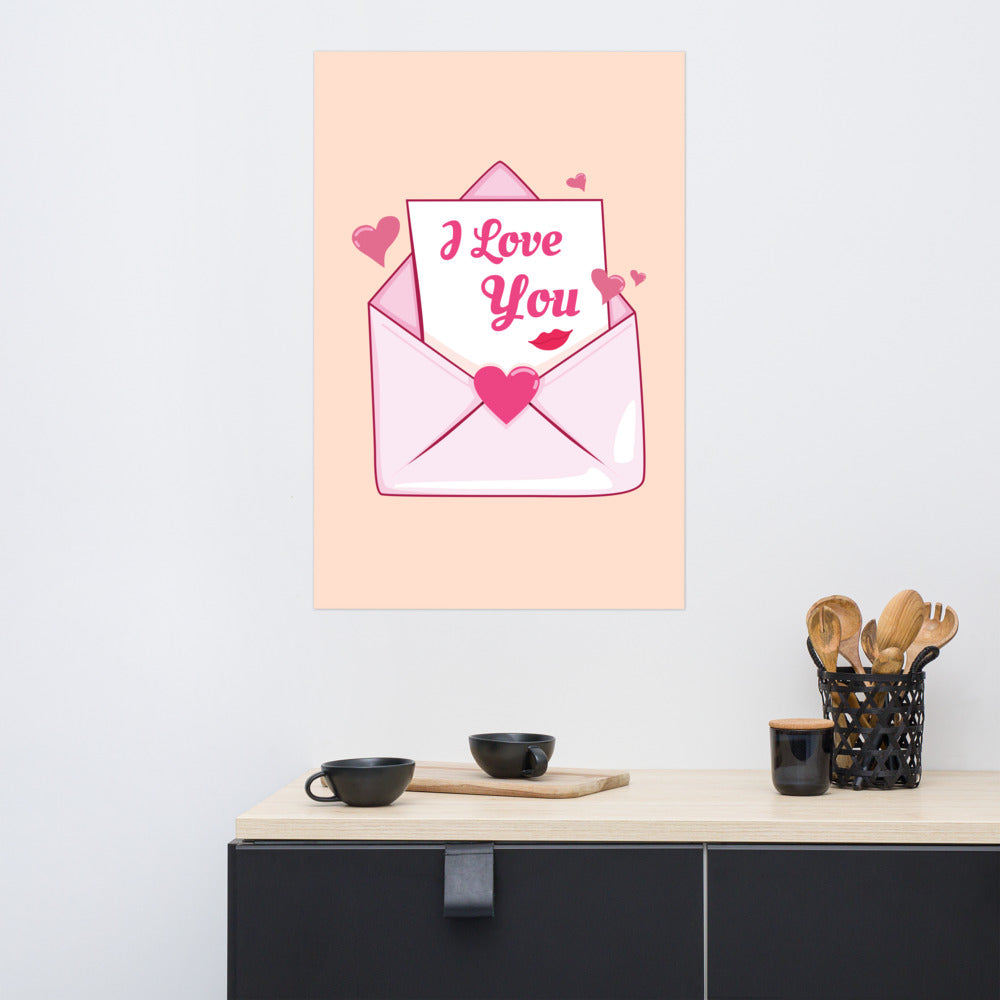 Valentine's Day Letter Photo Paper Poster