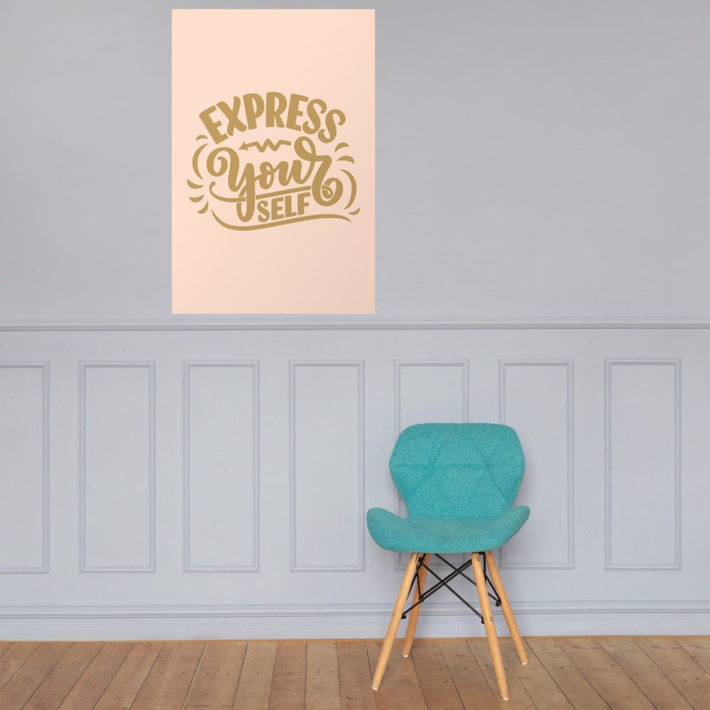 Honest Photo Paper Poster. Express Yourself! Lettering