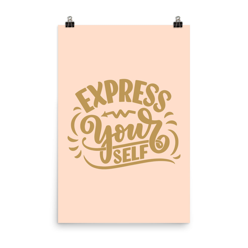 Honest Photo Paper Poster. Express Yourself! Lettering