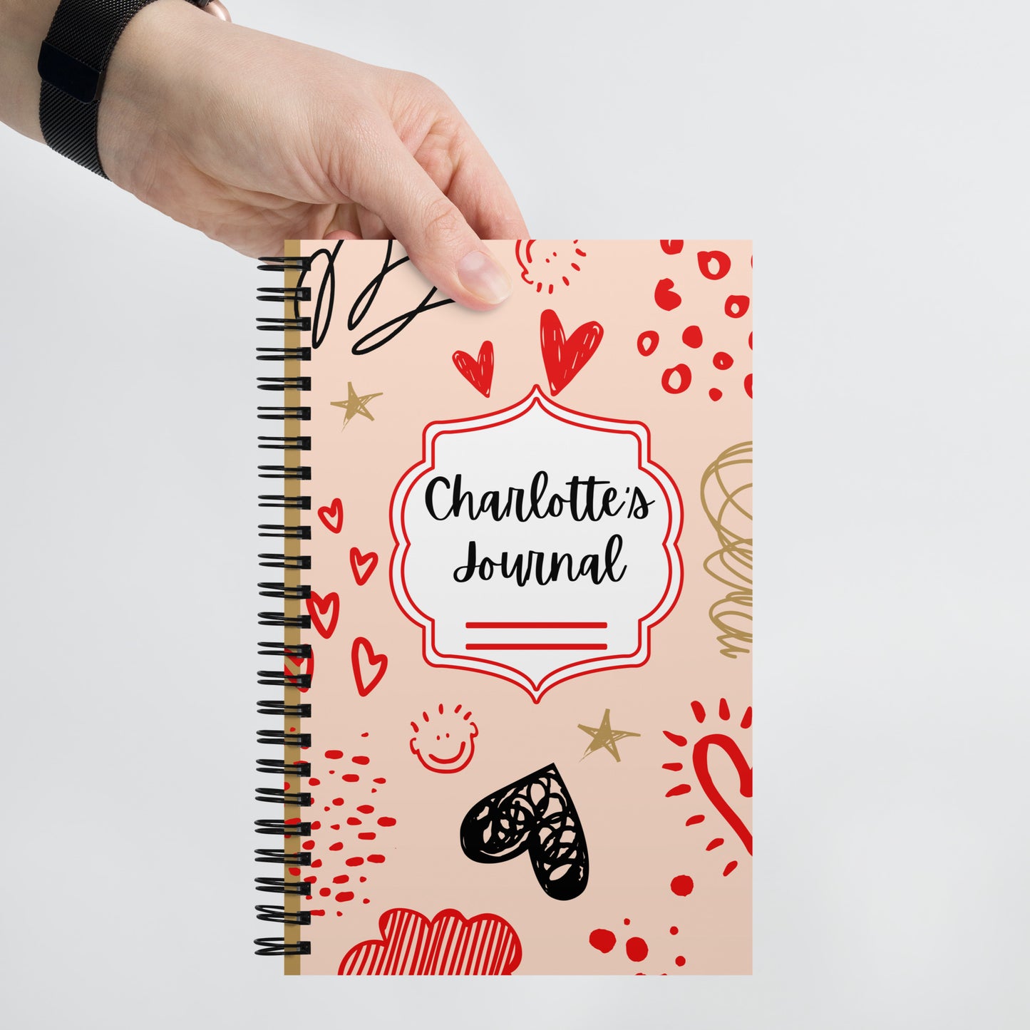 Personalised Dotted Spiral Notebook