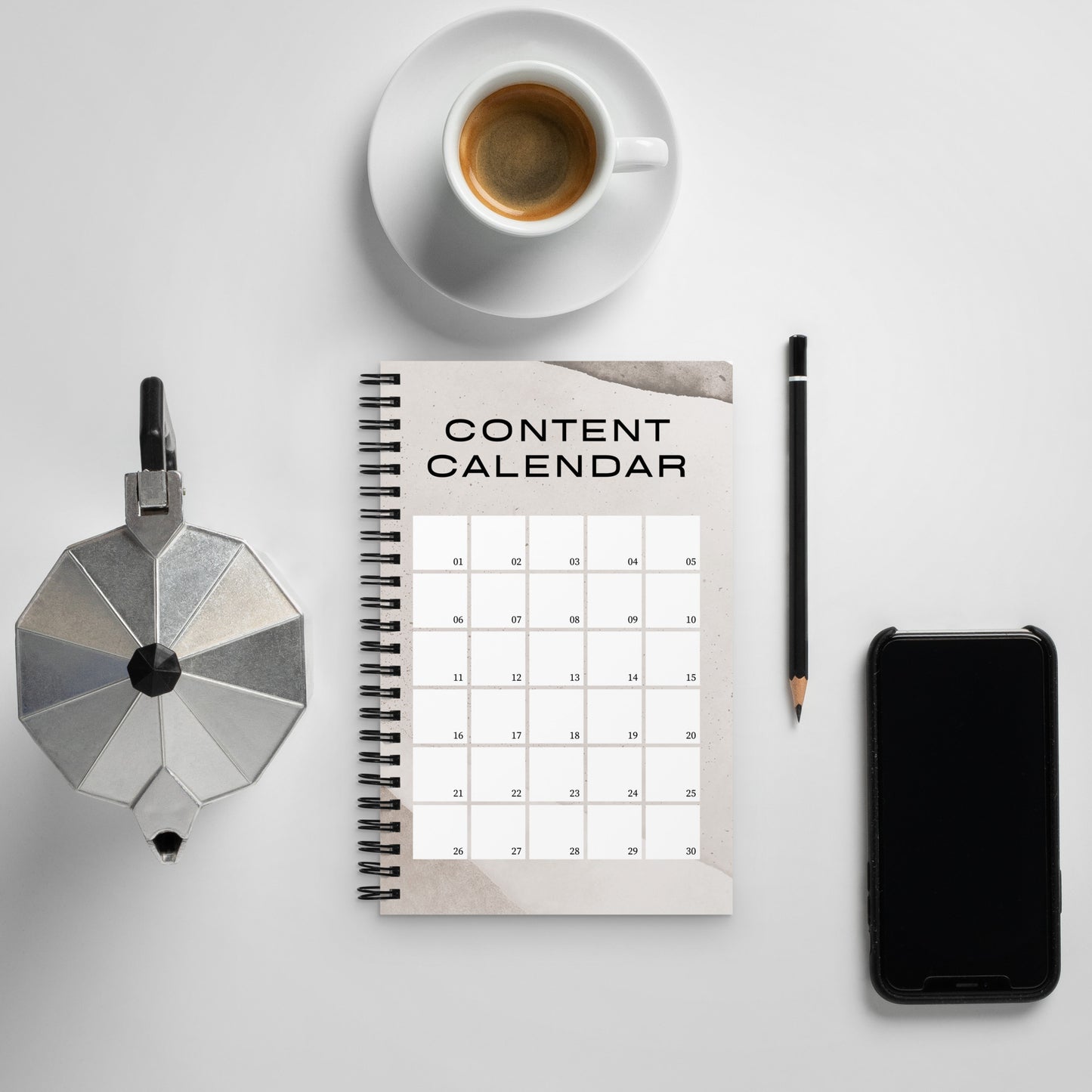 Bullet Journaling for Beginners Dotted Spiral Notebook Social Media Content Planner