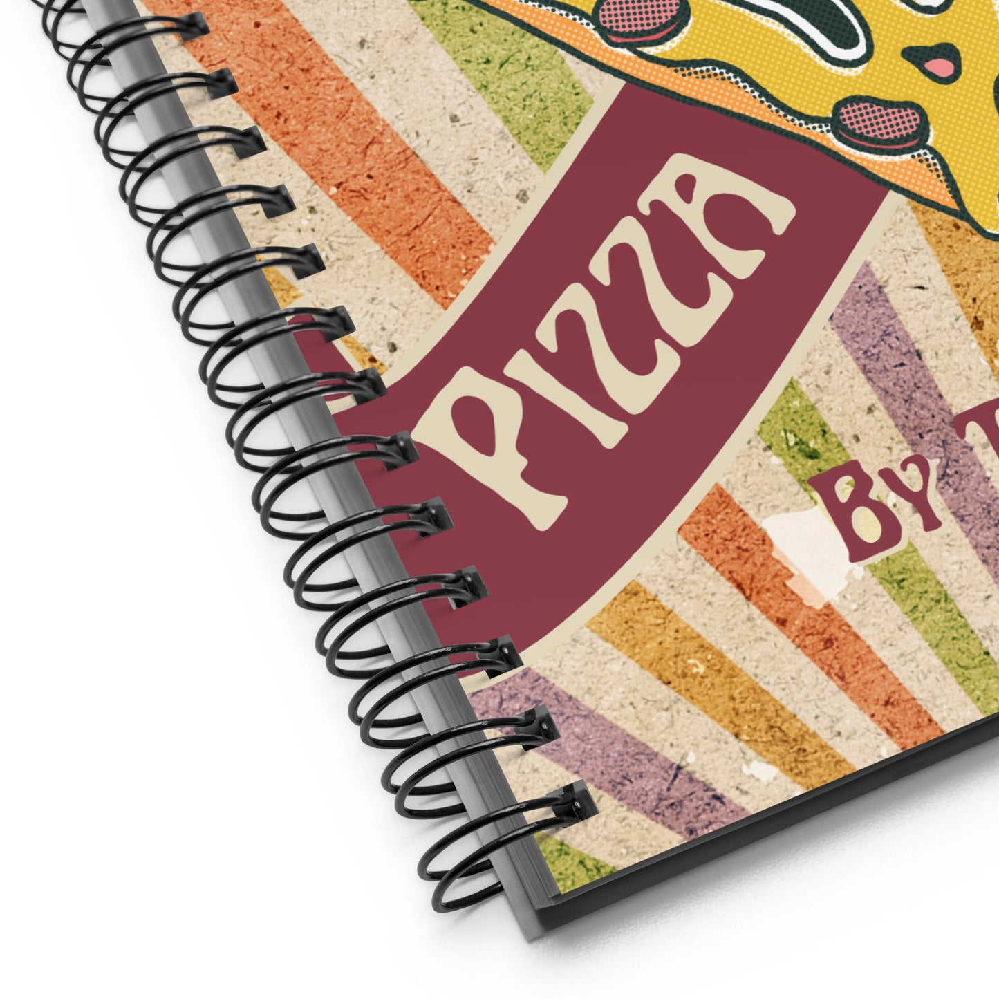 Delicious Food Pizza Dotted Spiral Notebook