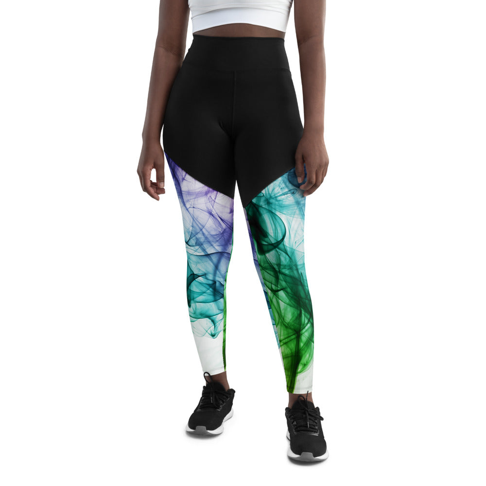 Women's Gym Tights & Sports Leggings Colour Smoke