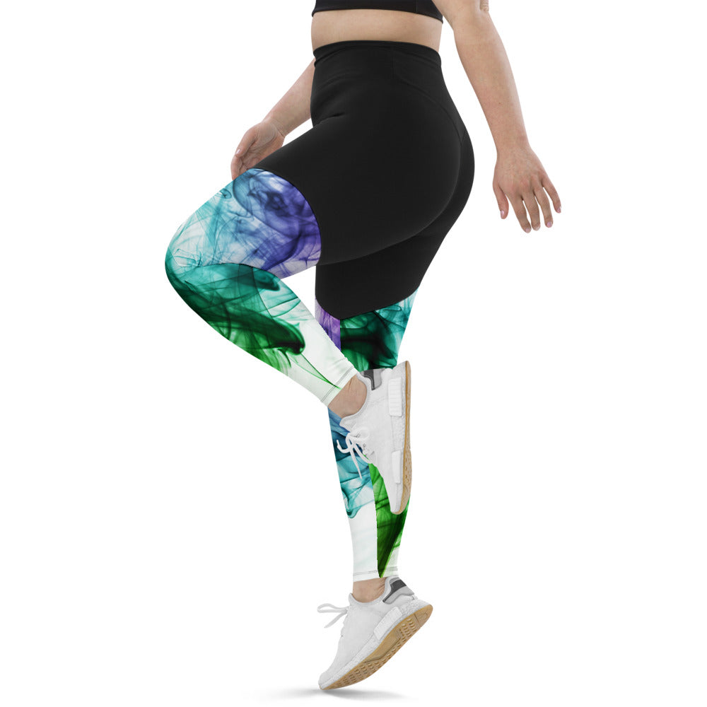 Women's Gym Tights & Sports Leggings Colour Smoke