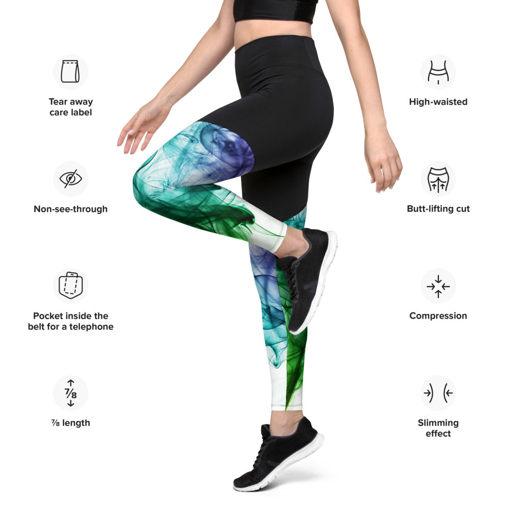 Women's Gym Tights & Sports Leggings Colour Smoke