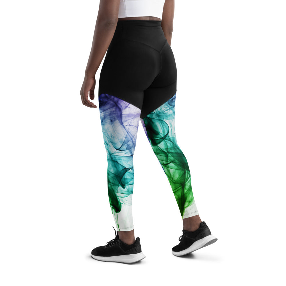 Women's Gym Tights & Sports Leggings Colour Smoke