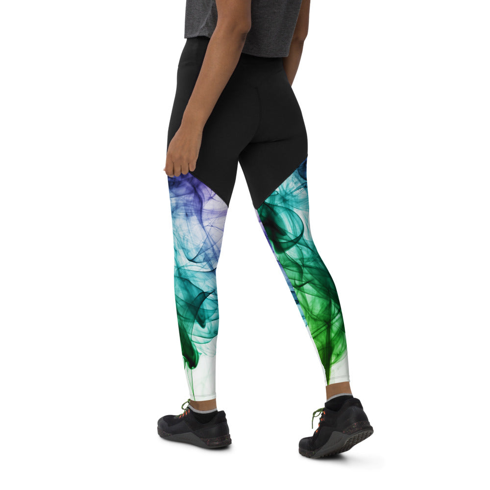 Women's Gym Tights & Sports Leggings Colour Smoke