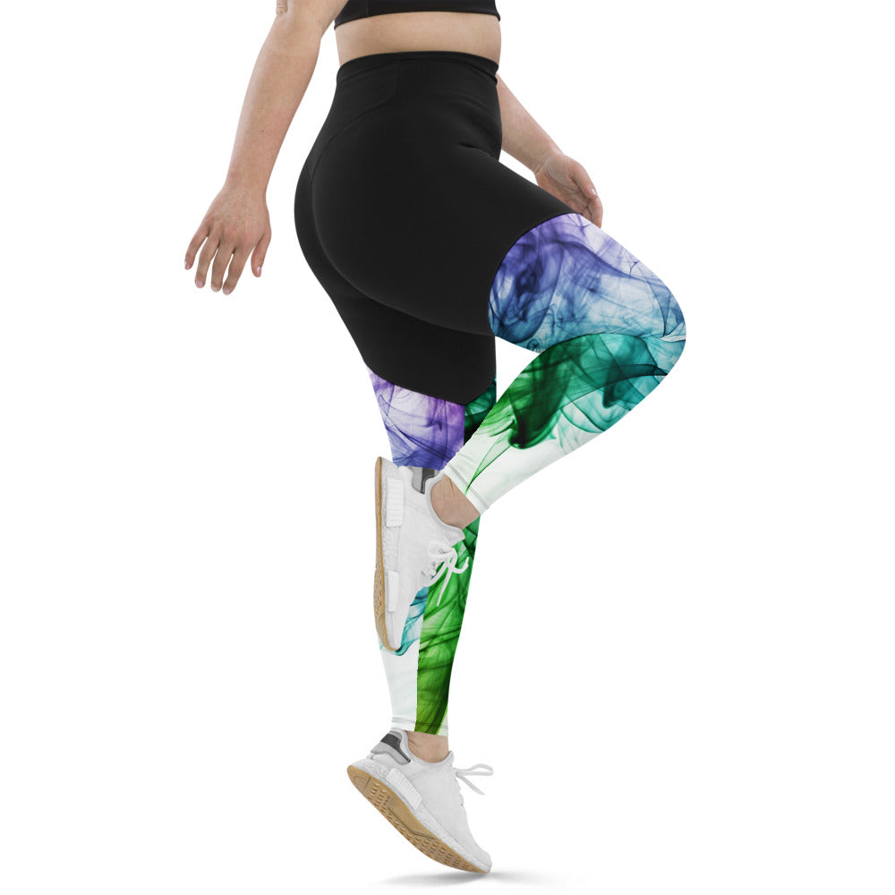 Women's Gym Tights & Sports Leggings Colour Smoke