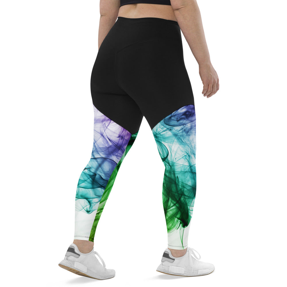 Women's Gym Tights & Sports Leggings Colour Smoke