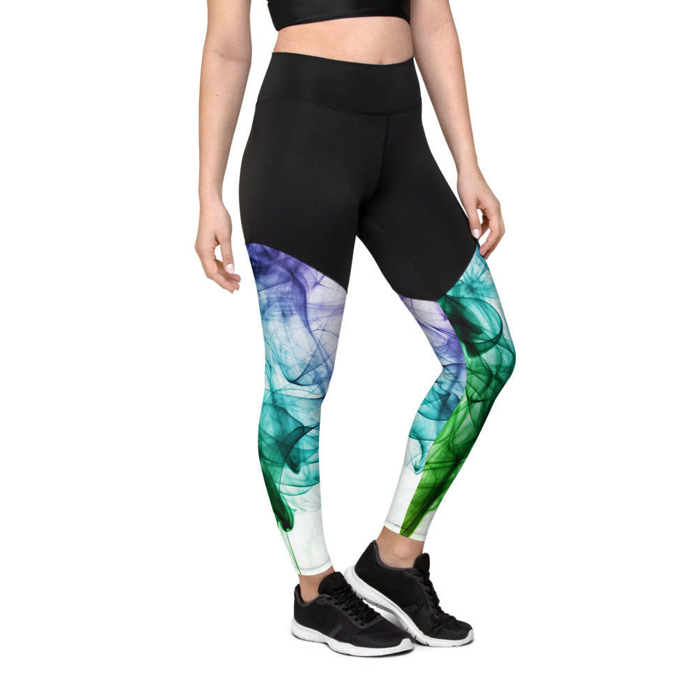 Women's Gym Tights & Sports Leggings Colour Smoke