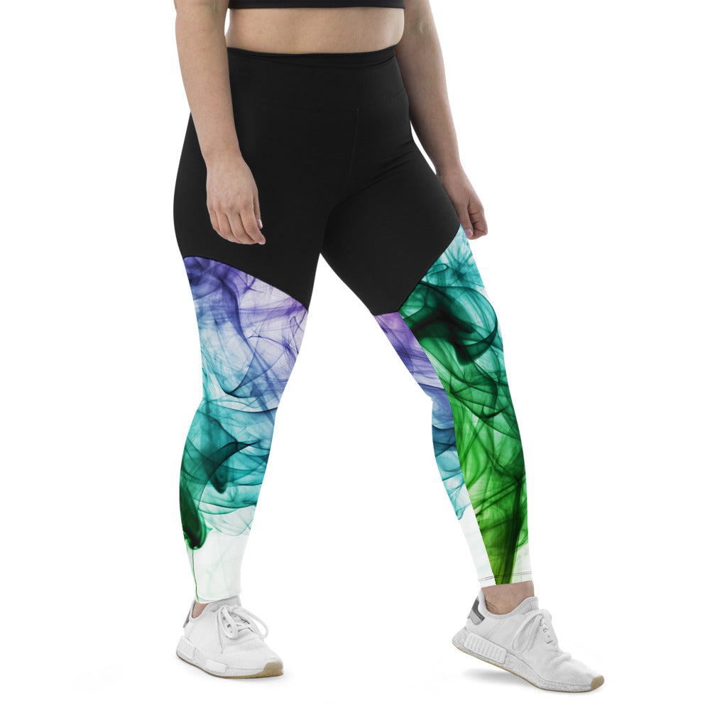 Women's Gym Tights & Sports Leggings Colour Smoke