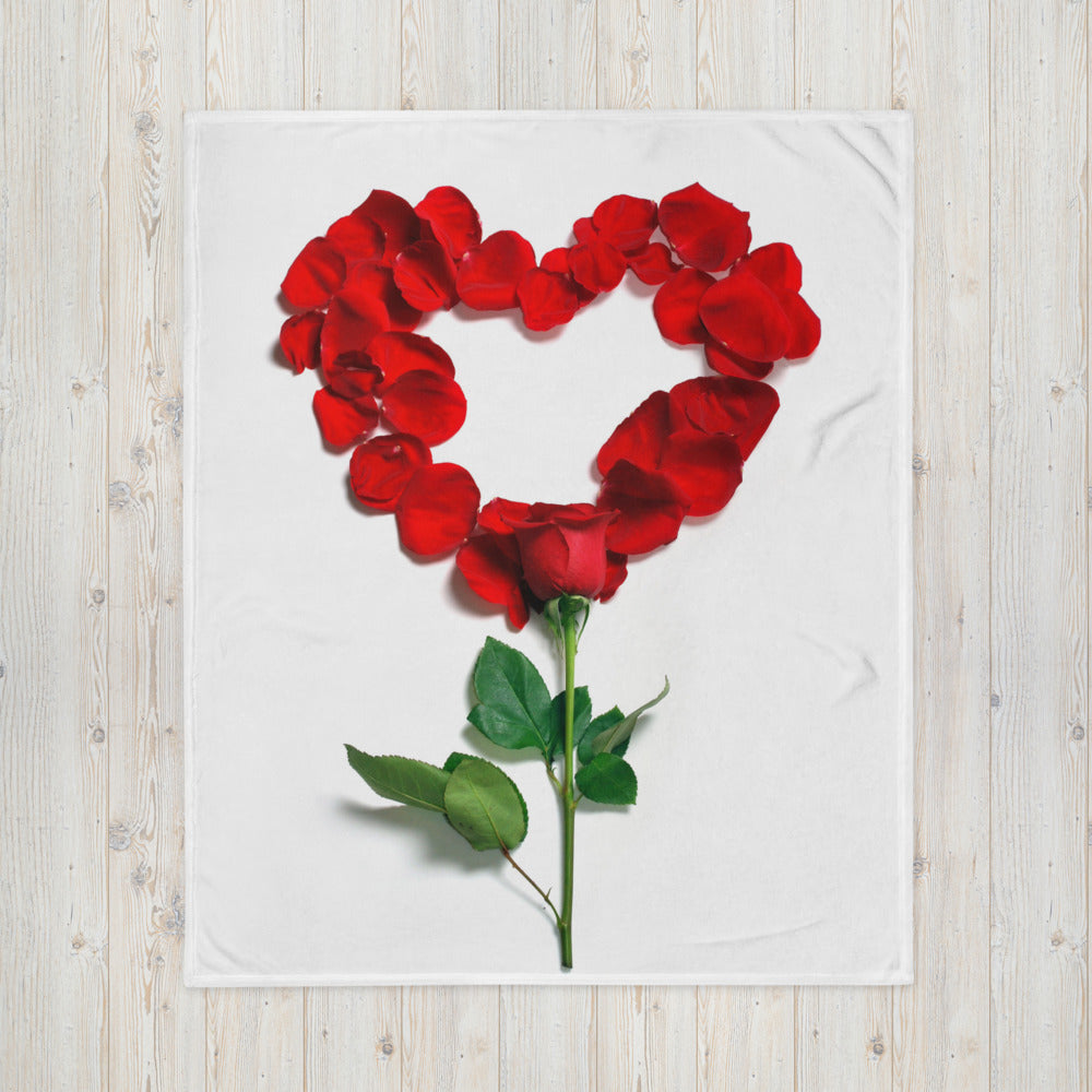 Rose Petals Throw Blanket