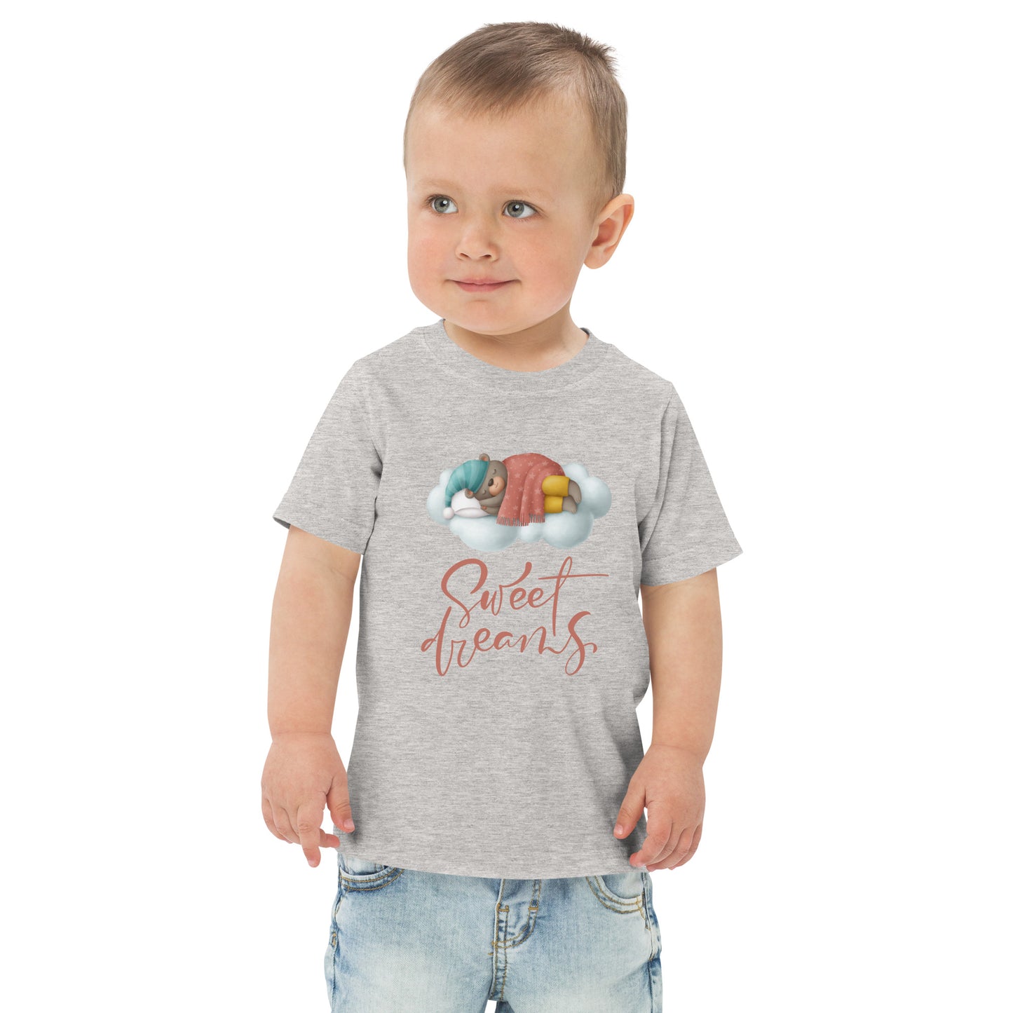 Unisex Toddler Jersey T-shirt Sweet Dreams. Printed Front & Back!
