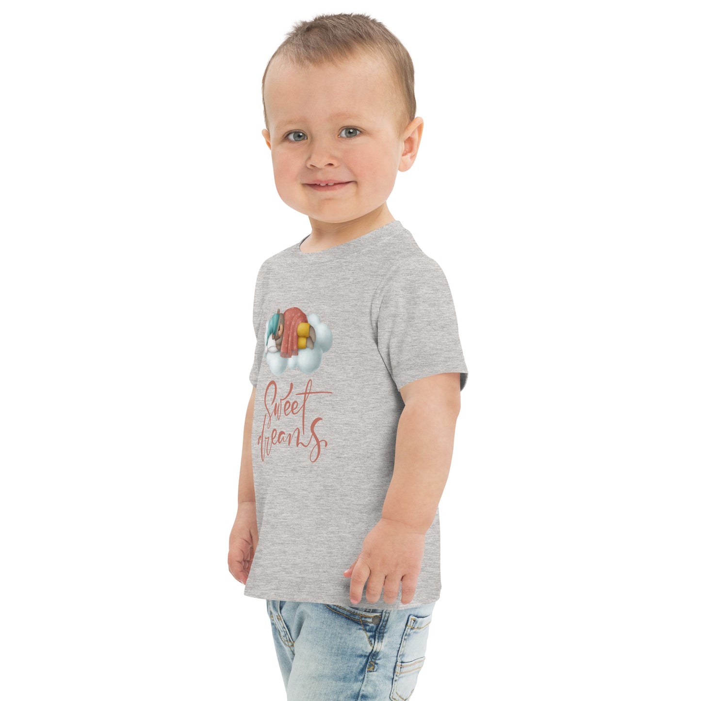 Unisex Toddler Jersey T-shirt Sweet Dreams. Printed Front & Back!