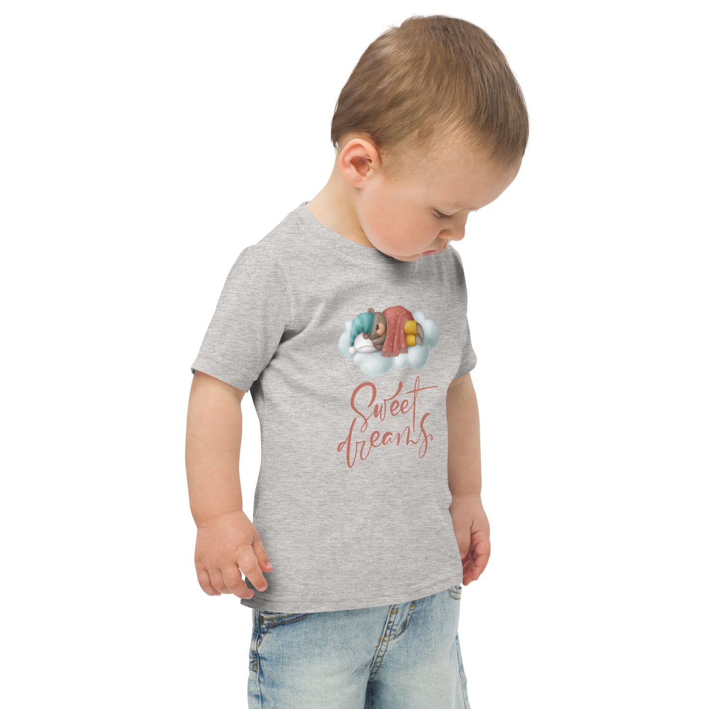 Unisex Toddler Jersey T-shirt Sweet Dreams. Printed Front & Back!