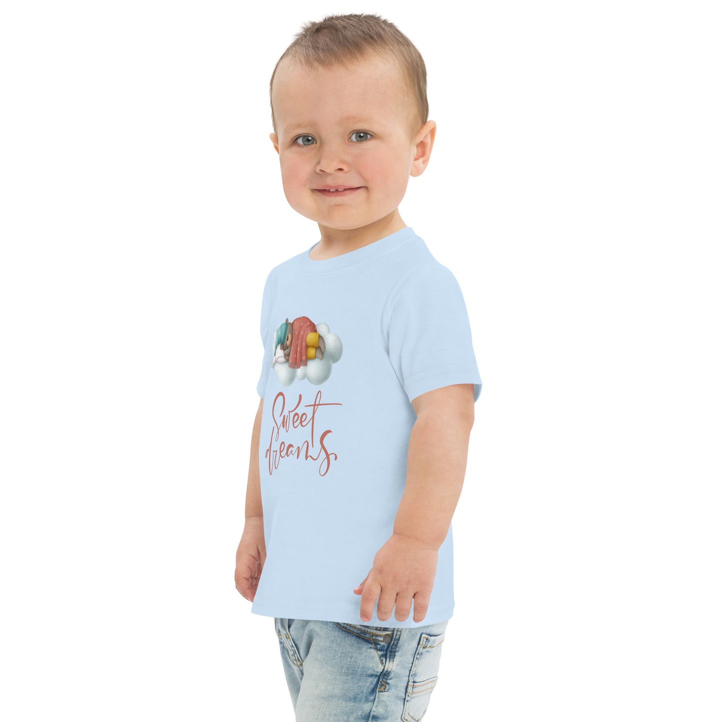 Unisex Toddler Jersey T-shirt Sweet Dreams. Printed Front & Back!