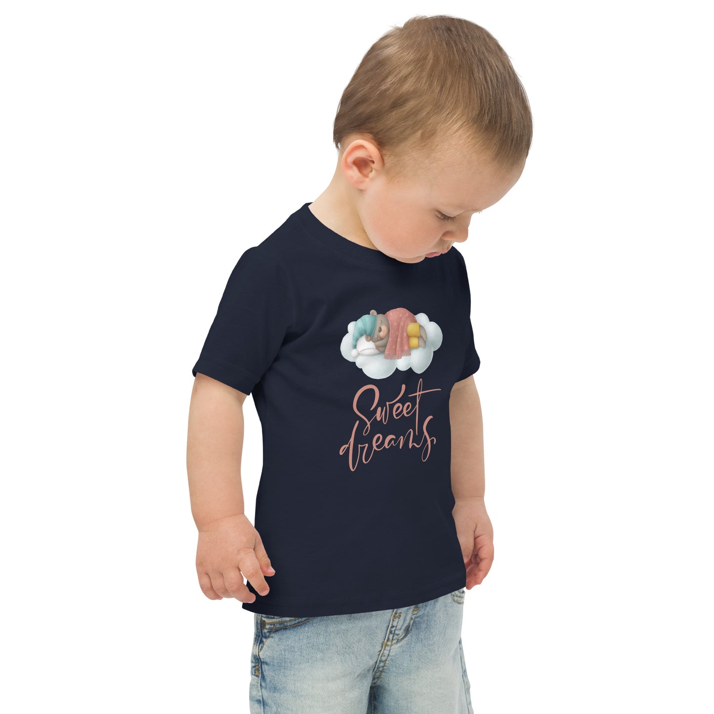 Unisex Toddler Jersey T-shirt Sweet Dreams. Printed Front & Back!