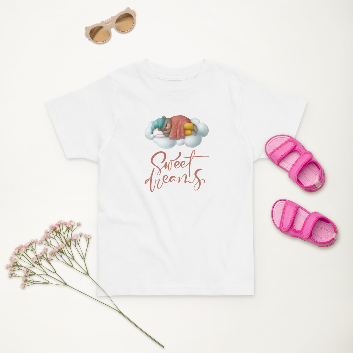 Unisex Toddler Jersey T-shirt Sweet Dreams. Printed Front & Back!