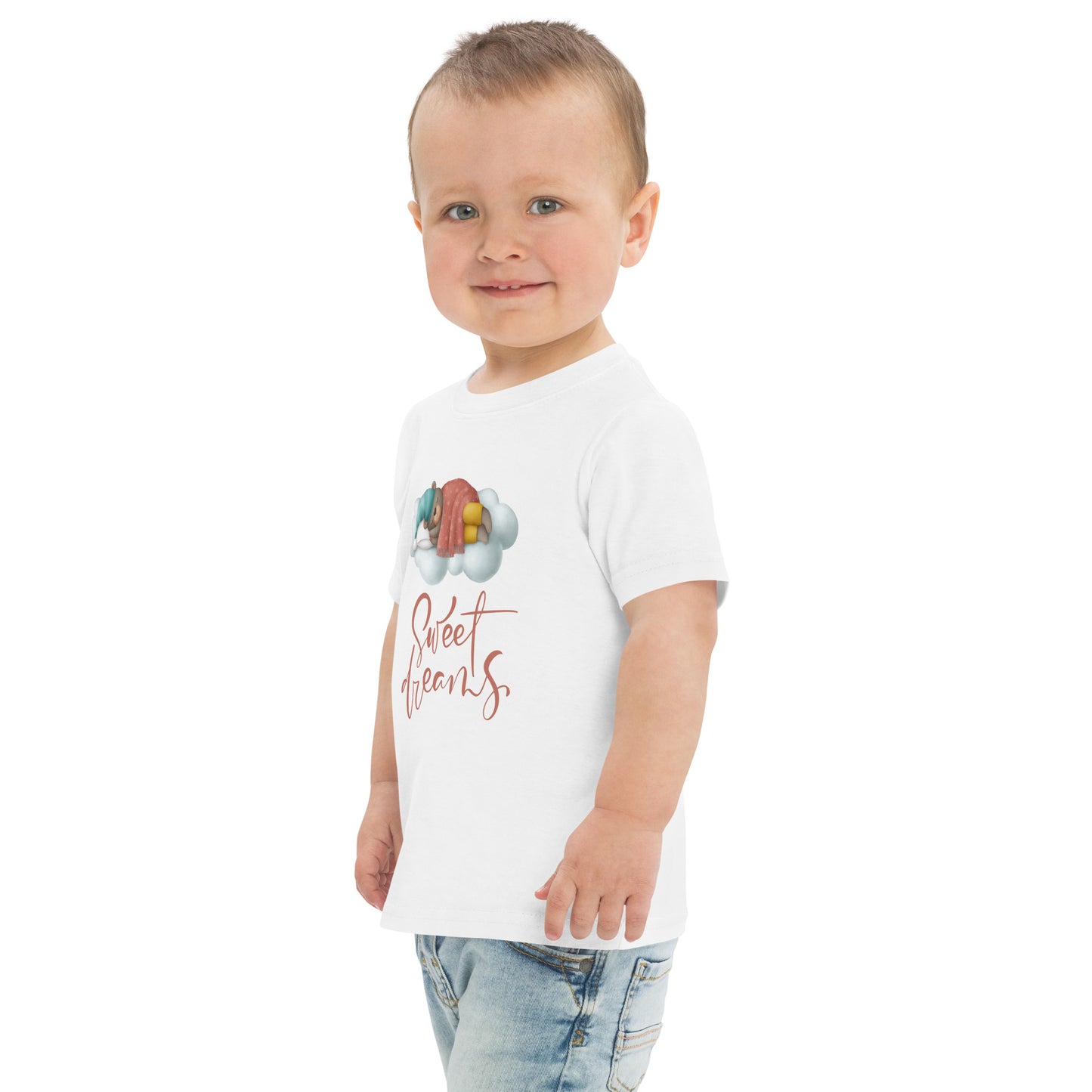Unisex Toddler Jersey T-shirt Sweet Dreams. Printed Front & Back!
