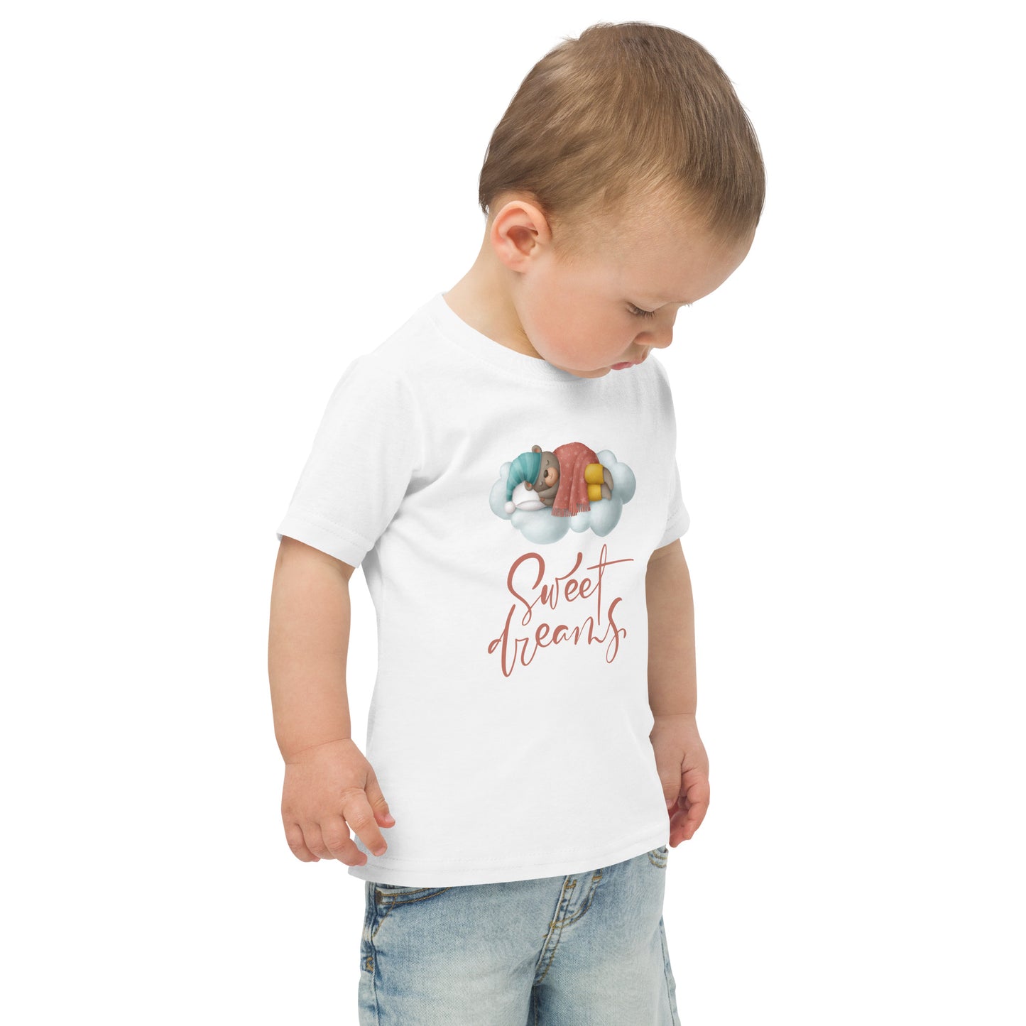 Unisex Toddler Jersey T-shirt Sweet Dreams. Printed Front & Back!