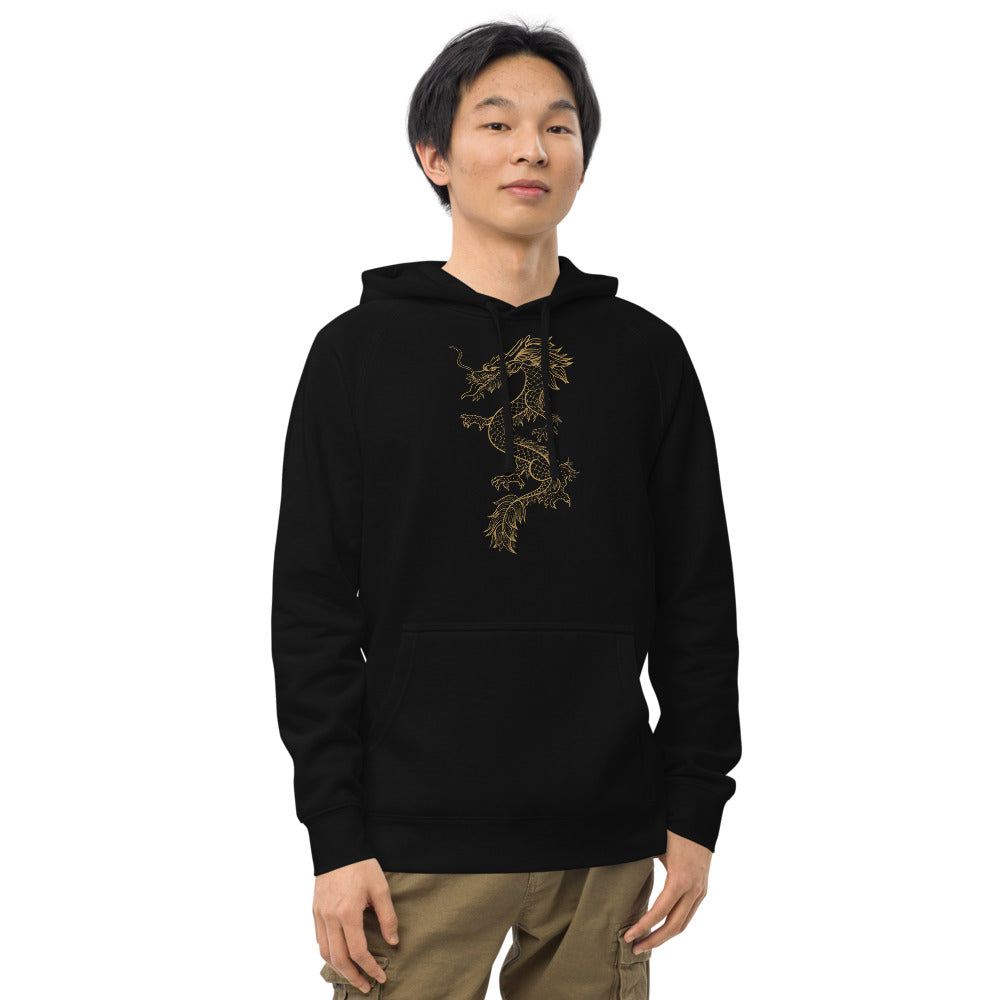 Useful Unisex Kangaroo Pocket Hoodie Chinese Dragon