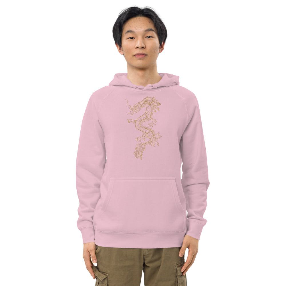 Useful Unisex Kangaroo Pocket Hoodie Chinese Dragon