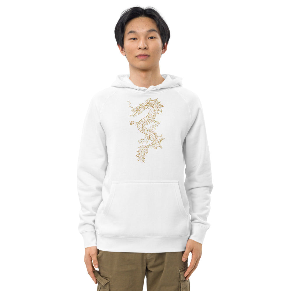 Useful Unisex Kangaroo Pocket Hoodie Chinese Dragon