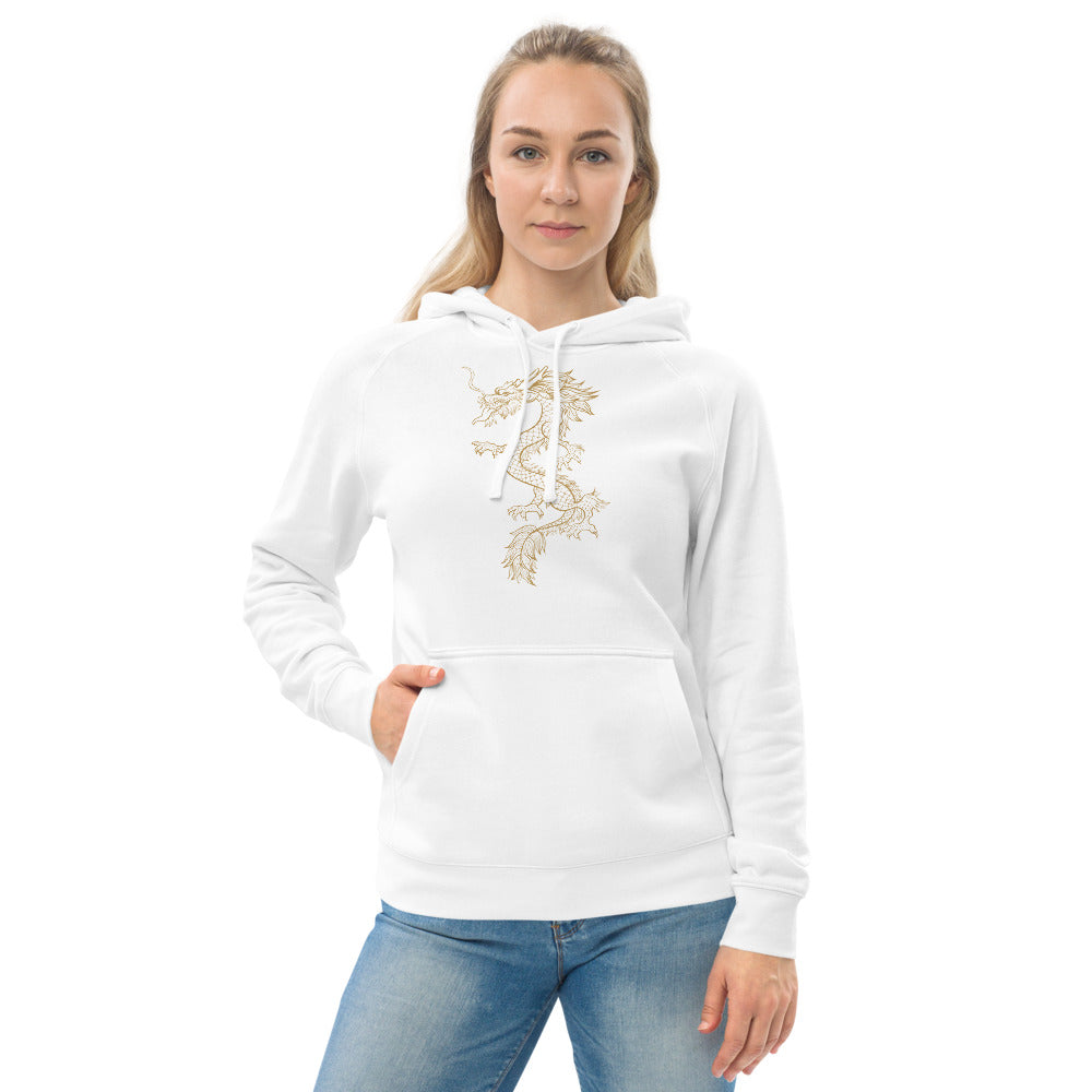 Useful Unisex Kangaroo Pocket Hoodie Chinese Dragon