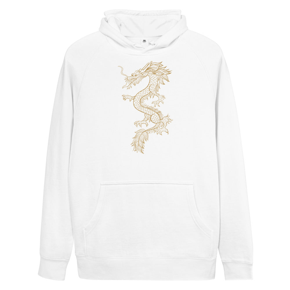 Useful Unisex Kangaroo Pocket Hoodie Chinese Dragon