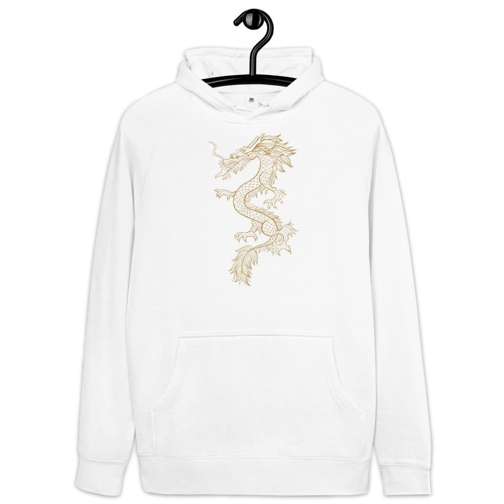 Useful Unisex Kangaroo Pocket Hoodie Chinese Dragon