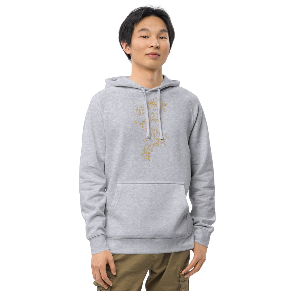 Useful Unisex Kangaroo Pocket Hoodie Chinese Dragon