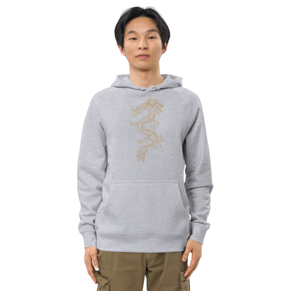 Useful Unisex Kangaroo Pocket Hoodie Chinese Dragon