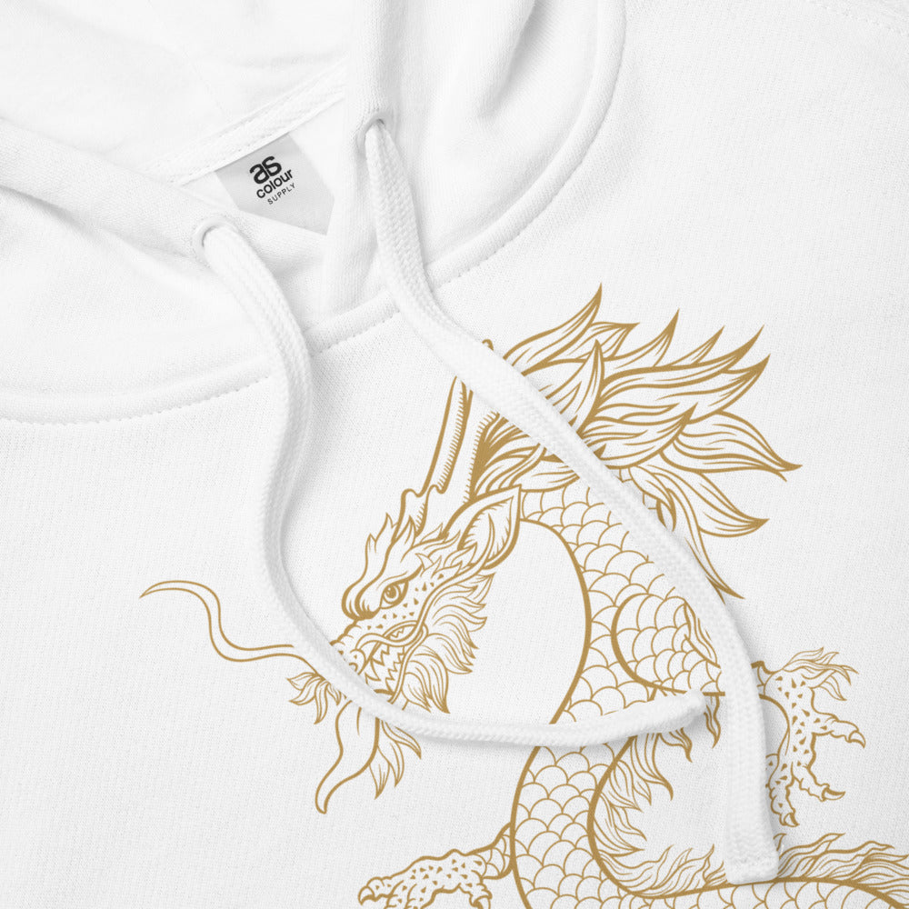 Useful Unisex Kangaroo Pocket Hoodie Chinese Dragon