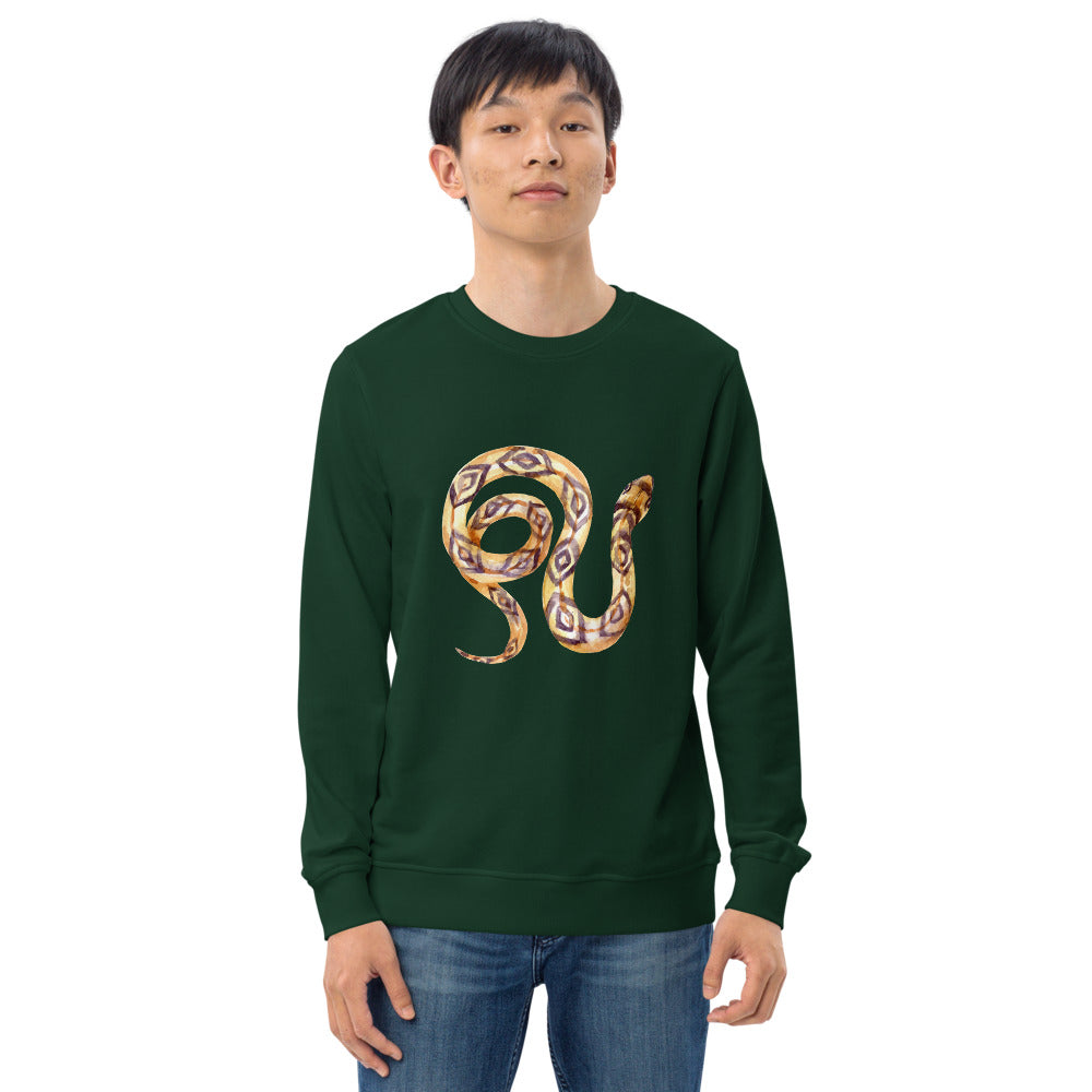 Sustainably Made Unisex Organic Eco Sweatshirt Snake