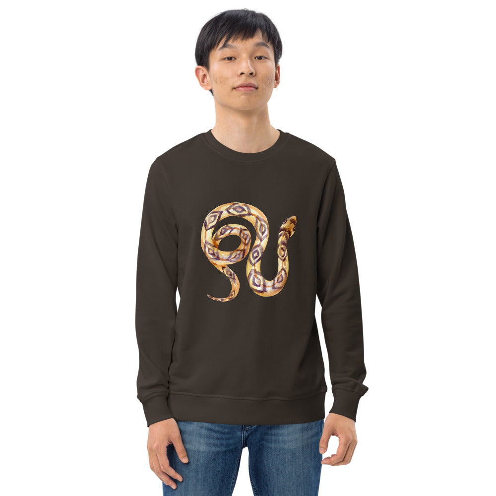 Sustainably Made Unisex Organic Eco Sweatshirt Snake