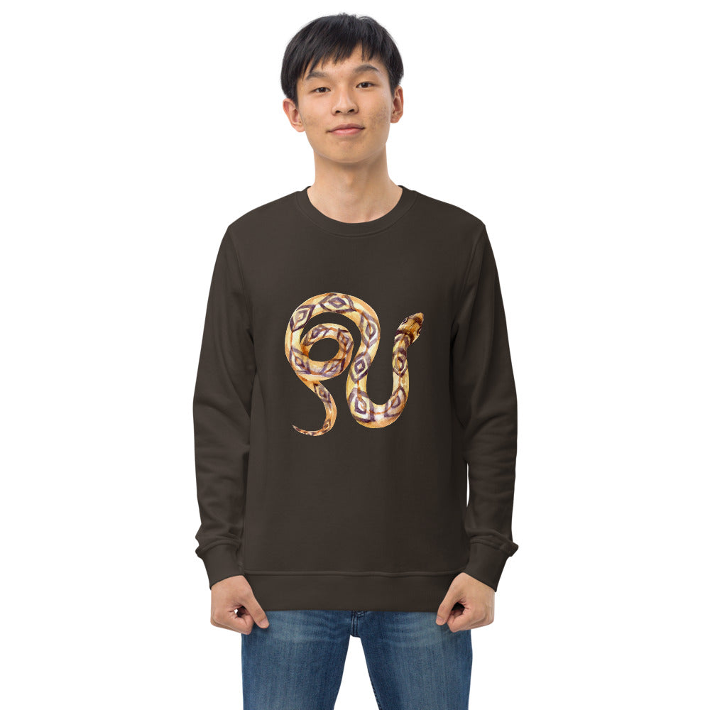 Sustainably Made Unisex Organic Eco Sweatshirt Snake