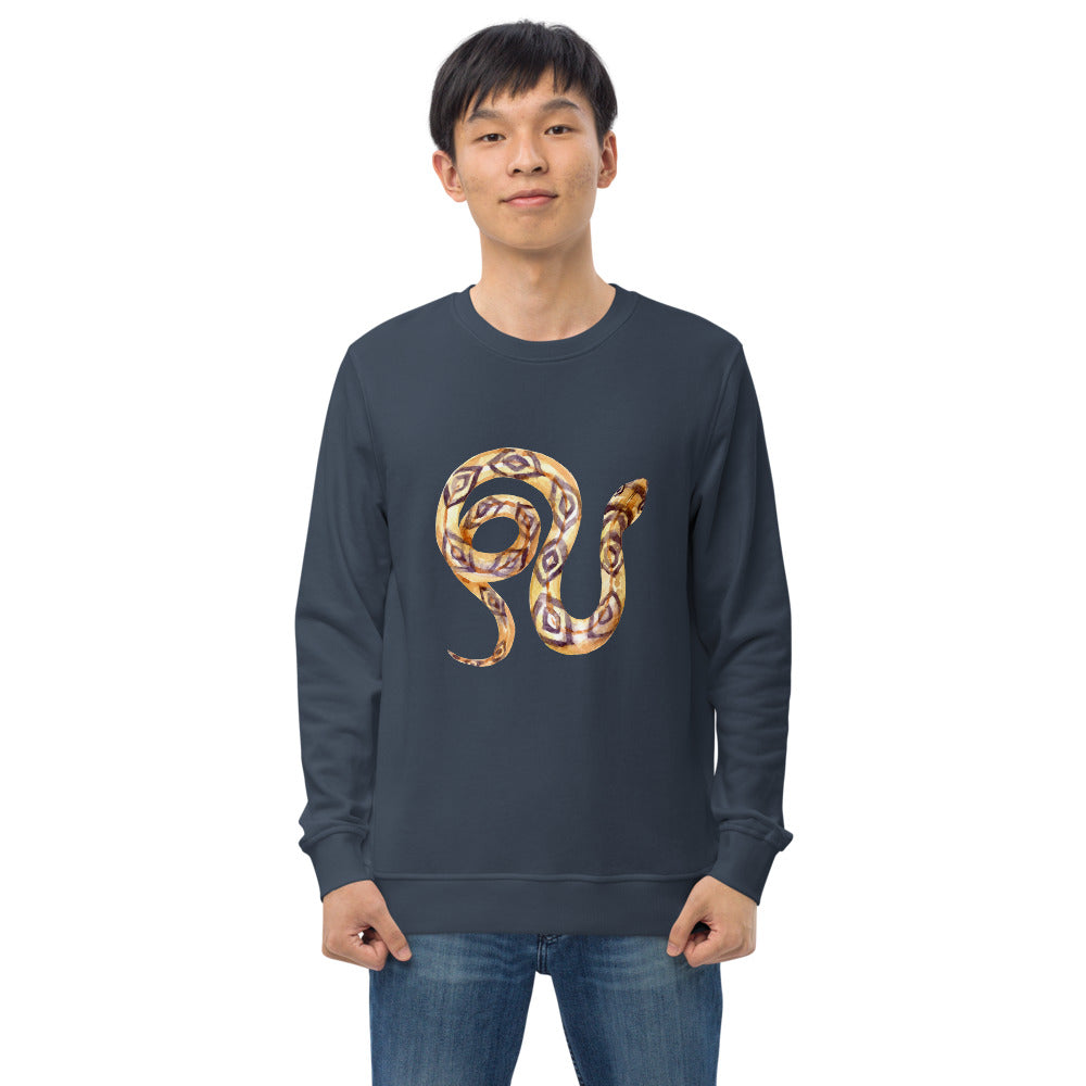 Sustainably Made Unisex Organic Eco Sweatshirt Snake