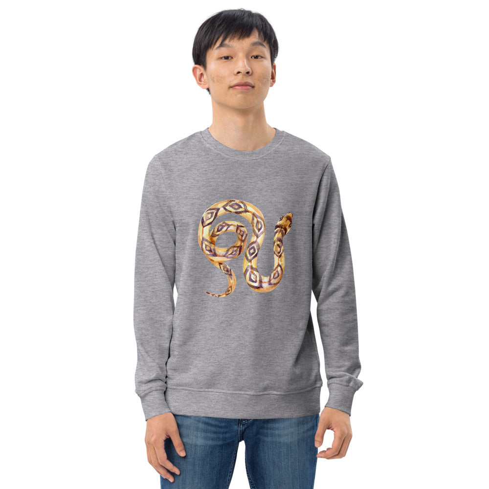 Sustainably Made Unisex Organic Eco Sweatshirt Snake