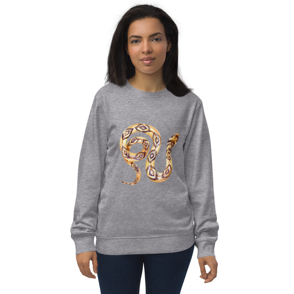Sustainably Made Unisex Organic Eco Sweatshirt Snake