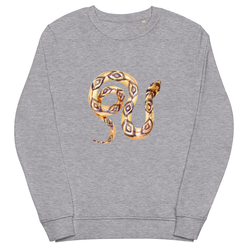 Sustainably Made Unisex Organic Eco Sweatshirt Snake