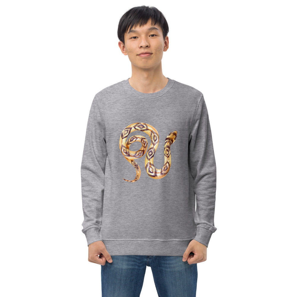 Sustainably Made Unisex Organic Eco Sweatshirt Snake