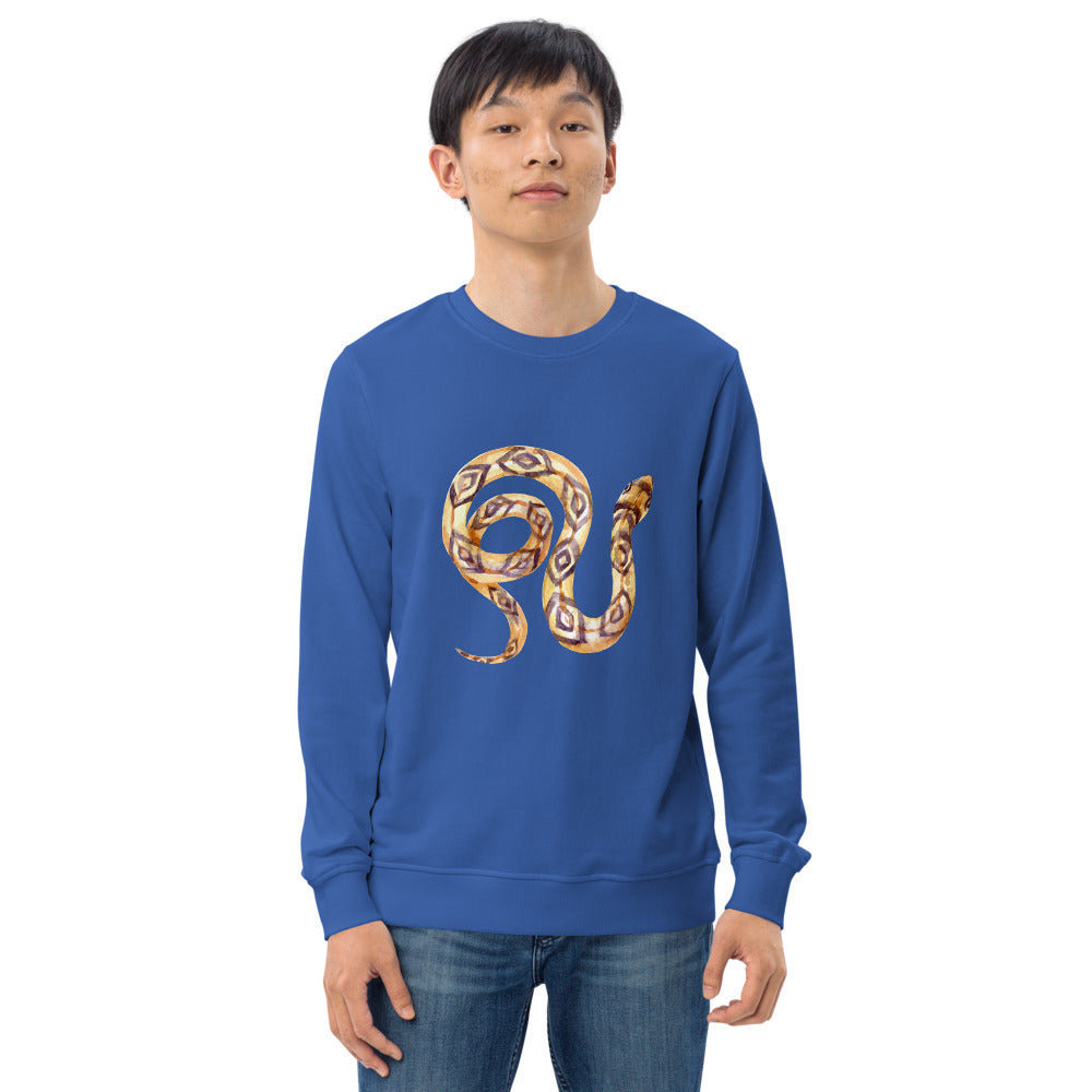 Sustainably Made Unisex Organic Eco Sweatshirt Snake