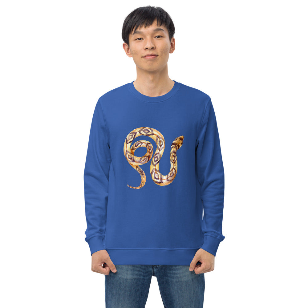 Sustainably Made Unisex Organic Eco Sweatshirt Snake