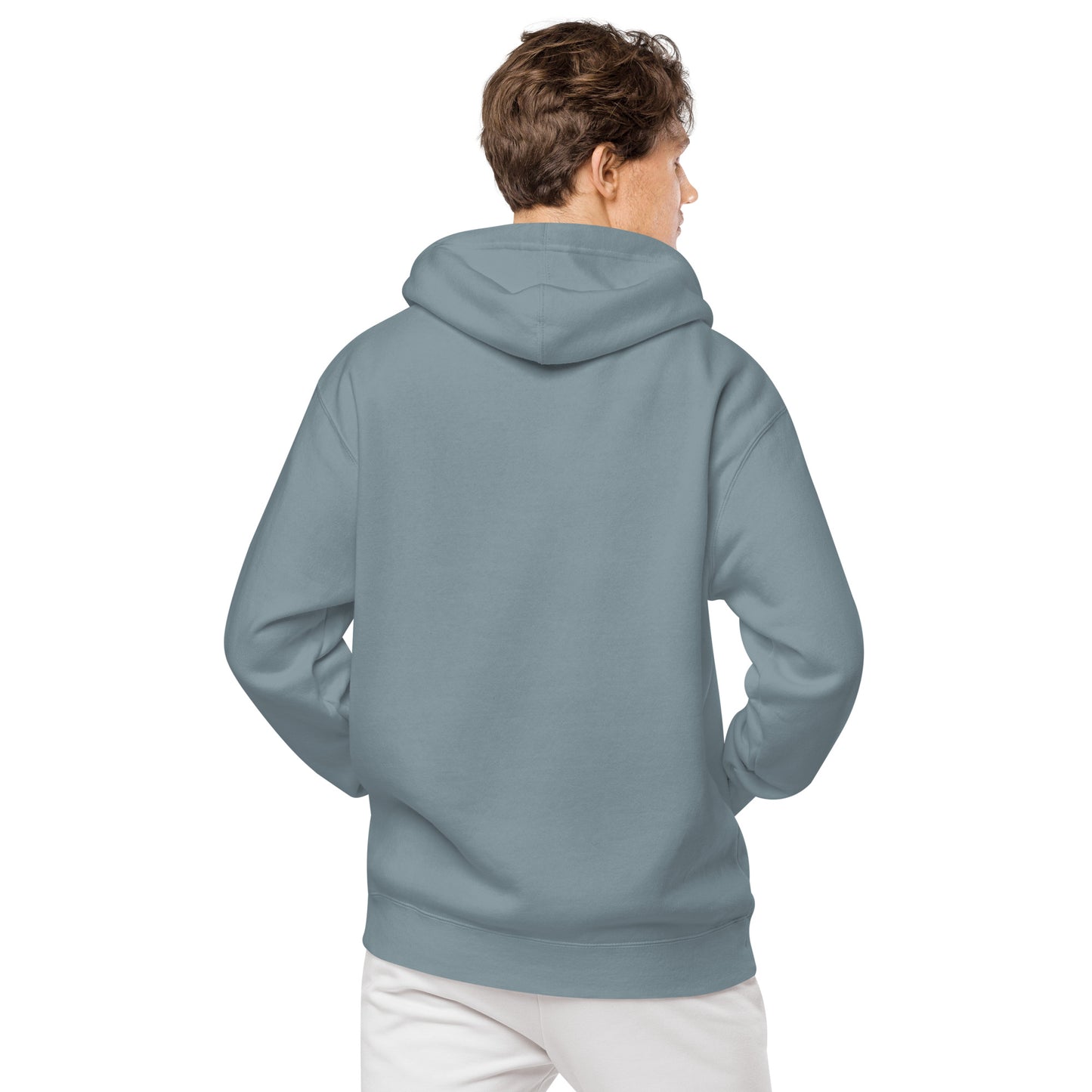 Unisex Embroidered Pigment Dyed Hoodie Reduce, Reuse, Recycle Lettering