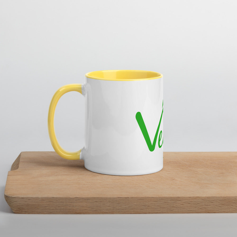 Travel Coffee Mug with Colour Inside. Vegan!