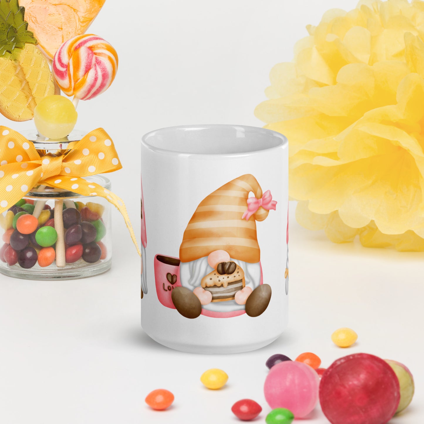 White Glossy Mug Coffee Lover Gift