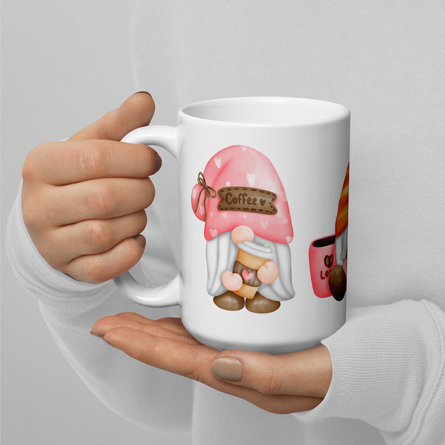 White Glossy Mug Coffee Lover Gift