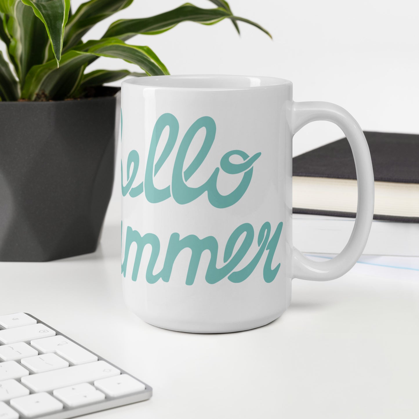 White Glossy Vacation Mug Summer Gnomes Clipart Beach